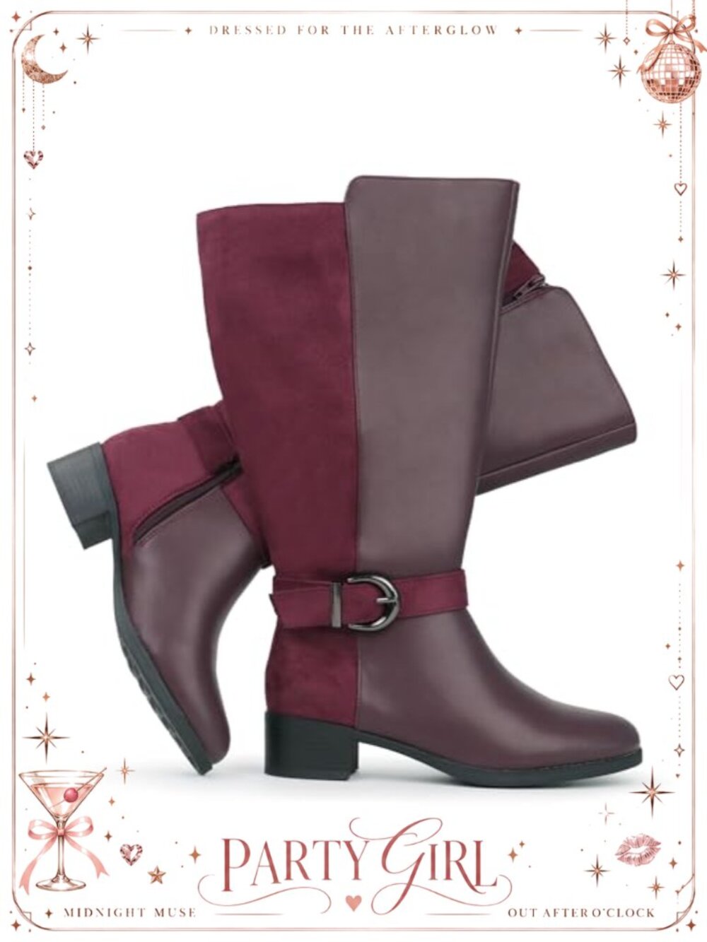 Extra Wide Calf Pull On Side Zipper Knee High Boots